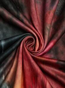 SHEIN Holidaya Damen Große Größen Batik Bedruckter Jumpsuit mit Trägern, weites Bein, locker, bohemian Stil