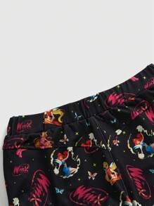 Winx Club X ROMWE 2pcs/Set Women Cartoon Print Sleeveless Halter Top And Shorts Set - Multicolor - View 16