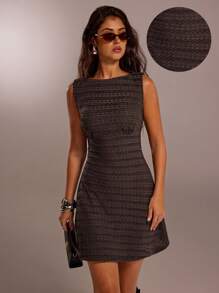 SHEIN Forever 21 夏季新款无袖 V 领修身收腰 A 字休闲迷你连衣裙