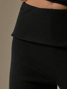 MUSERA Women Pants Fitted Flared Pants Summer Cute Casual - Black - View 6