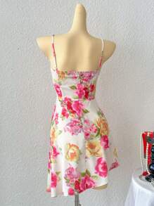 SHEIN Unity Women's Lace Patchwork Dress, Fashionable & Suitable For Summer - Apricot - View 5