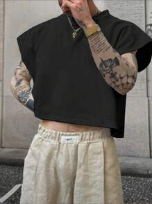 SHEIN Manfinity Dauomo 男士休闲纯色短袖 T 恤，百搭