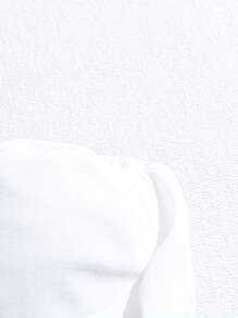 Chiquease Top corto sin tirantes blanco para mujer, nueva llegada de primavera/verano - Blanco - Ver 4