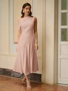 ZEYLAH White Women's Elegant Off Shoulder Dress, Fashionable For Summer - Pink - View 6