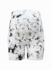 SHEIN Pregnant Women's Fashionable Tie-Dye High Waist Leggings Maternity Trousers - Multicolor - View 7
