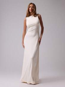 MUSERA 圆领无袖长款连衣裙，适合毕业舞会、夏季度假、波西米亚风情派对、伊比沙岛海滩、秋季夜生活、返校季、约会之夜、万圣节、秋季、冬季派对等场合，时尚夏季穿搭。