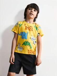 SHEIN Young Boys T-Shirts Simple Fashion Casual Daily - Multicolor - View 8