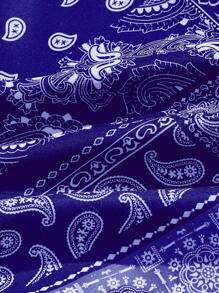 Manfinity VCAY Men's Vacation Casual Woven Patchwork Print Pants - Purple - View 3