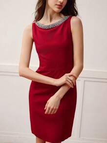 MOTF Classy RHINESTONE BEADED FITTED DRESS