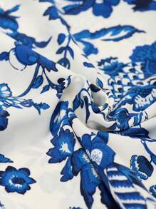 Miaspire Floral Print Raglan Sleeve Blouse