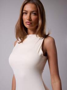 MUSERA 圆领无袖长款连衣裙，适合毕业舞会、夏季度假、波西米亚风情派对、伊比沙岛海滩、秋季夜生活、返校季、约会之夜、万圣节、秋季、冬季派对等场合，时尚夏季穿搭。