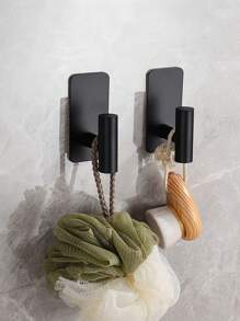 1 pieza Barra para toallas, portarrollos de papel higiénico, anillo para toallas de acero inoxidable, barra para almacenar, nuevo gancho de pared para el baño - Multicolor - Ver 2