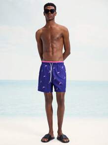 Surfspeed Men's Casual Shark Print Beach Shorts - Multicolor - View 3