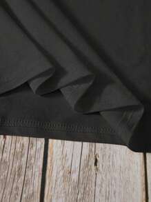 INAWLY Maglietta casual oversize da donna con spalle scoperte e stampa con slogan al collo tondo