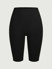 SHEIN EZwear 4pcs Casual Knitted Women's Short Fitted Leggings For Summer Suitable For Going Out Women's Sportswear - Multicolor - View 6