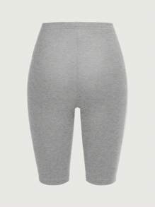 SHEIN EZwear 4pcs Casual Knitted Women's Short Fitted Leggings For Summer Suitable For Going Out Women's Sportswear - Multicolor - View 5