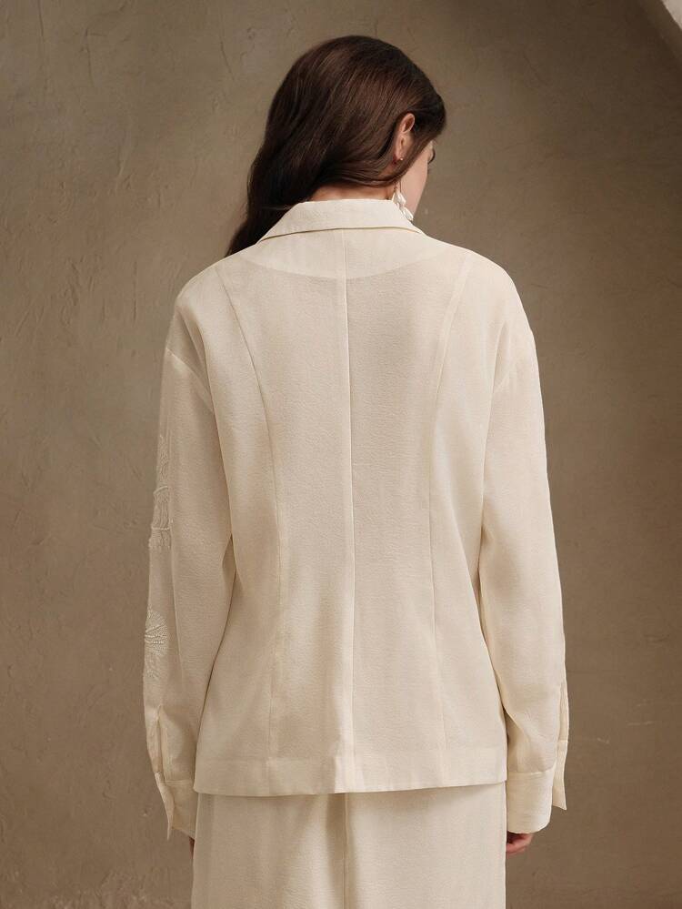Women's Floral Embroidered Blazer Spring, Festival Concert