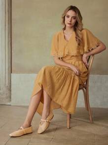 MOTF PREMIUM POINTELLE SQUARE TOE FLATS - Yellow - View 9