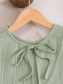 SHEIN LMoss Kids Tween Girls' Casual Solid Color Crew Neck Sleeveless Camisole Top
