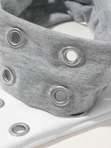 ROMWE Grunge Punk 3 chiếc băng đô bản rộng đục lỗ thời trang Y2K, thích hợp cho trang phục dạo phố, trang phục thường ngày và đi chơi Băng đô cài tóc Băng đô quấn đầu thấm mồ hôi - Nhiều màu - Xem 4