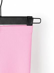 Baby Girls Casual Minimalist Ribbed Leggings, Versatile And High Stretch, Spring/Autumn New Collection - Multicolor - View 5