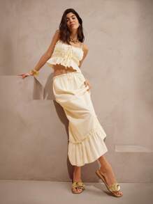 SHUZIA Women's Minimalist Daily Flat Sandals With Big Buckle Decor Mother's Day Present