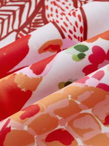 Swim Oasis Oasis Floral Ruffled Sleeve Elegant A-Line Tankini Two Pieces Swimsuit For Summer Beach Vacation - Multicolor - View 4