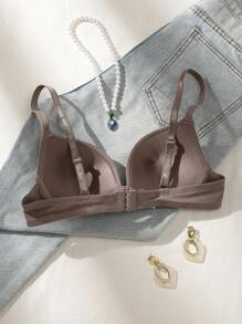 DesireSculpt 1 pièce Soutien-gorge confortable sans armatures pour femmes - Taupe - Voir 2