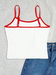 INAWLY Áo hai dây hở vai họa tiết hoa phong cách cổ điển ôm vừa vặn gợi cảm dành cho nữ - Nhiều màu - Xem 2