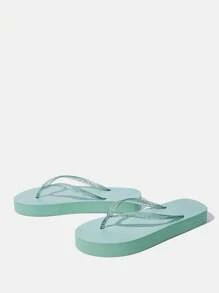 Glitter Flat Home & Beach Flip Flops Spring Shoes Spring Break For Casual Beach Style Green Spring Summer New Shoes Vacation Women Beach Wedding Easi For Easter