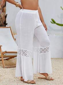 Swim Lushoire Copricostume da donna oversize in pizzo, morbido e ampio, ideale per vacanze e spiaggia
