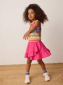 Maija Kids Maija Kids 适合年轻女孩的不对称荷叶边下摆宽松休闲裙