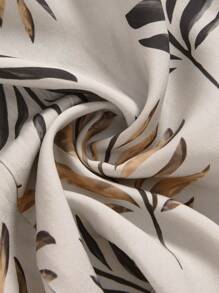 EMERY ROSE Women's Raglan Sleeves Foliage Plant Print Round Neck Country Retro Holiday Plus Size Tunic Tops Dressy Blouses Suitable For Spring And Summer Loose Fit - Multicolor - View 6