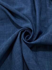 SHEIN LUNE Plus Size Solid Color Fashionable Pants, Suitable For Summer - Blue - View 6