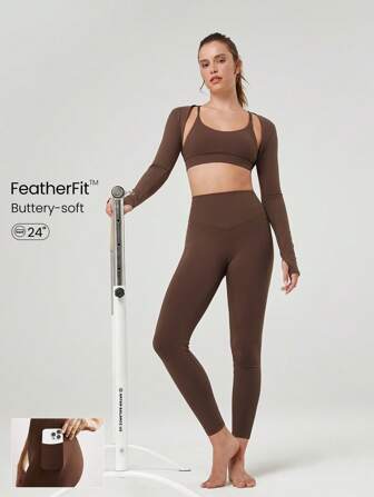 GLOWMODE 24" Featherfit™ 高腰側口袋緊身褲