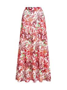 Swim Oasis Oasis Floral Ruffled Sleeve Elegant A-Line Tankini Two Pieces Swimsuit For Summer Beach Vacation - Multicolor - View 3