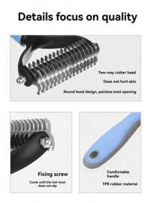 Effective Pet Shedding Brush And Dematting Comb For Dogs And Cats - Professional Grooming Tool For Removing Tangles And Mats - Reduces Shedding And Promotes Healthy Coat