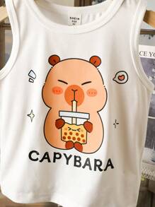 年轻女孩无袖圆领时尚夏季背心