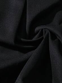 GlowEve Women's Elegant Solid Color Lace Patchwork Shorts, Summer - Black - View 5