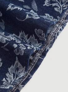 SHEIN MOD Women's Summer Casual Jacquard 3D Floral Decor Camisole Denim Top