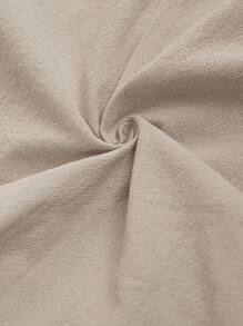 Elaquor Plus Size Solid Color Pleated Tassel Belt Skorts - Apricot - View 6