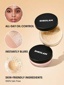 SHEGLAM Baked Glow Setting Powder-Light Pink Oil Control Loose Setting Powder Translucent Pore-Less Flawless Smooths Fine Lines Glowy Powder Brand Beauty Makeup Face Paint Cosmetic For Women Girls Perfect For Winter Ideal For Y2K Fancy Fashion Suitable For Birthday Gift Party Ready Best Color - Light Pink - View 5