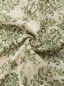 Franclia Plus Size Summer Fashion Leopard Printed Elastic Waist Chiffon Skirt, For Thanksgiving Maxi Women Skirt Fall Cloth For Women - Green - View 5