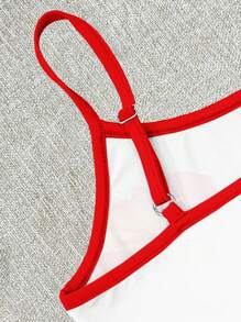 INAWLY Áo hai dây hở vai họa tiết hoa phong cách cổ điển ôm vừa vặn gợi cảm dành cho nữ - Nhiều màu - Xem 3