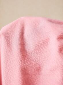 SHEIN Vestido holgado con volantes en el bajo, color rosa elegante, para niñas, primavera/verano