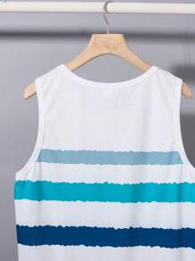 SHEIN Leap Crew Teen Boy Casual Top, Sports Streetwear Punk Rock School Style, Suitable For Outdoor, Party, Music Festival, Spring/Summer