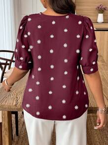 SHEIN Clasi Plus Size Summer Casual & Fashionable Shirt - Multicolor - View 2