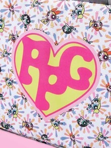 THE POWERPUFF GIRLS X SHEIN Blossom, Bubbles, Buttercup Print Laptop Bag, Briefcase, Suitable For 14 Inch Laptops, Laptop Sleeve - Multicolor - View 2