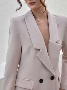 CLARA VERO Conjunto de traje elegante verde oliva para mujer