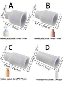 DIY滴胶模具北欧轻奢条纹清新简约树脂花瓶硅胶模具 - 無色 - 查看 4
